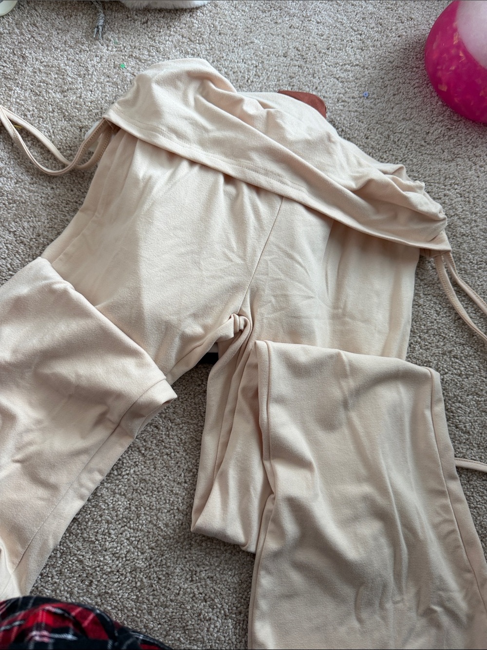 Flared pants with bow ties